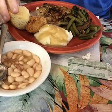 Home-style meal with vegetables and sides