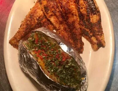 Fish dinner with side dish